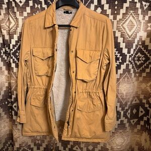 Women’s Versona Fur Lined Cargo Jacket, Size L, 100% Cotton